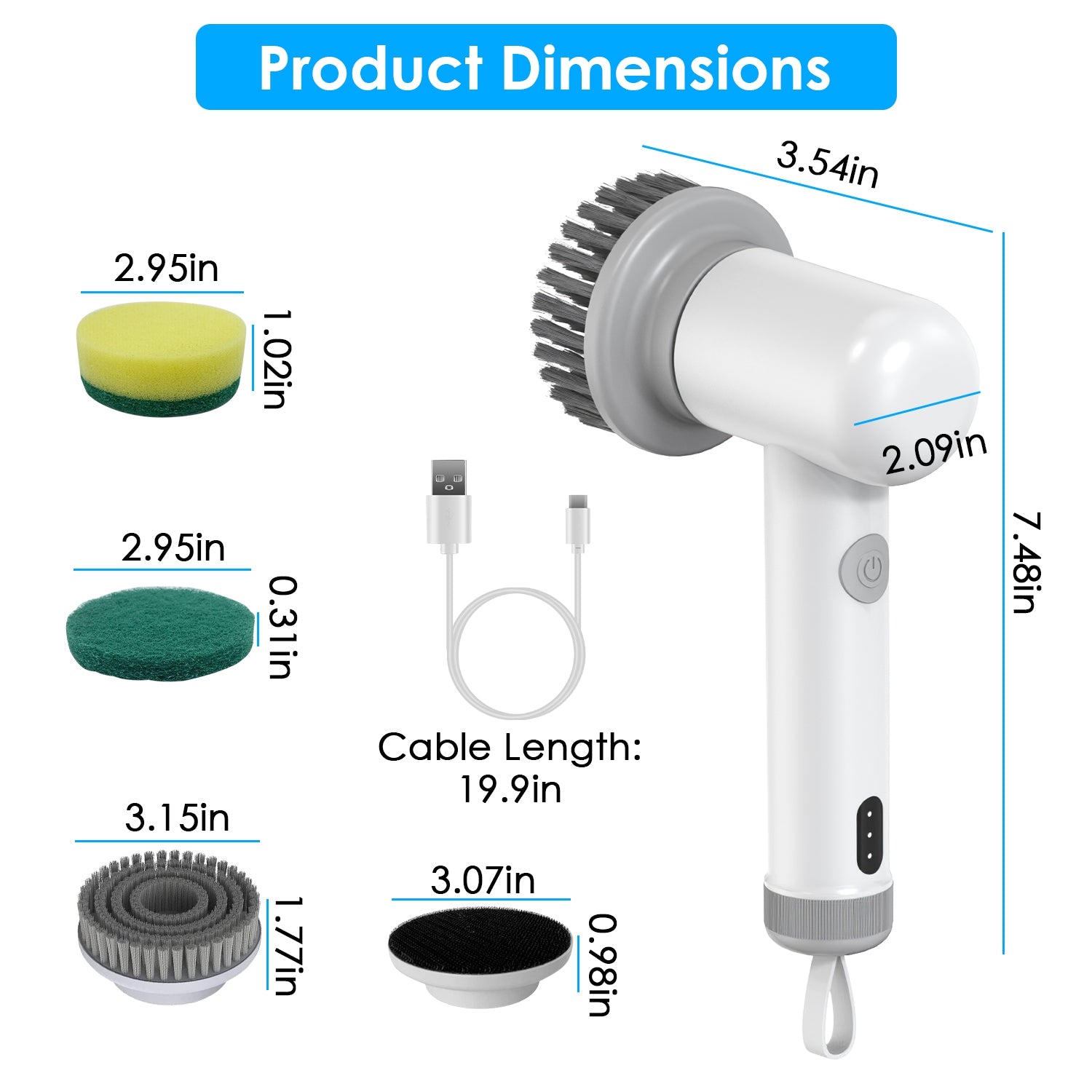 Electric Handheld Spin Scrubber